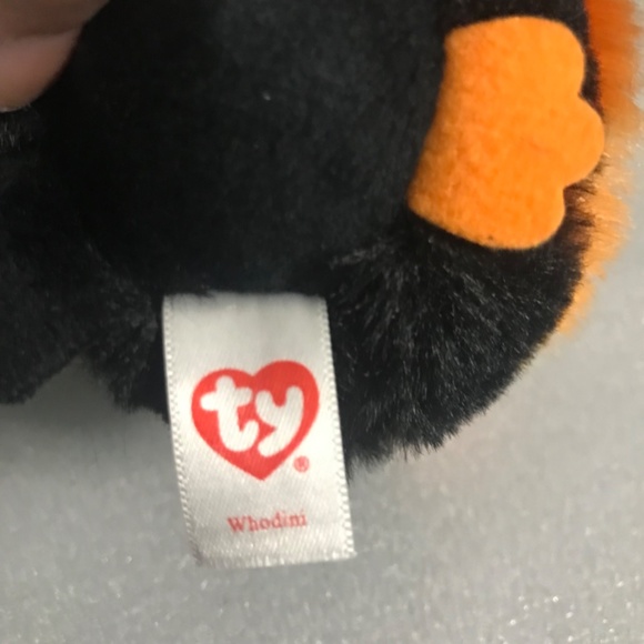Ty Puffies (Beanie Balls) - WHODINI the 2023 Halloween Orange Owl (3 inch) - Picture 13 of 16